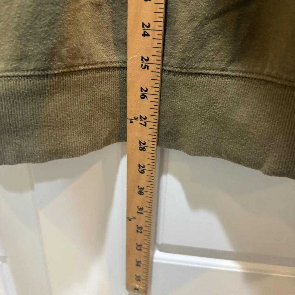 North Face Sweatshirt Mens Large Green Fleece Crewneck Pullover Logo Outdoor